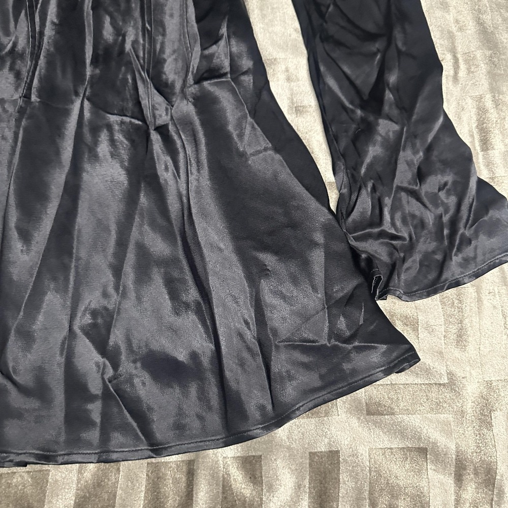 Meshki Black Satin Off-Shoulder Mini Dress - Picture 5 of 15
